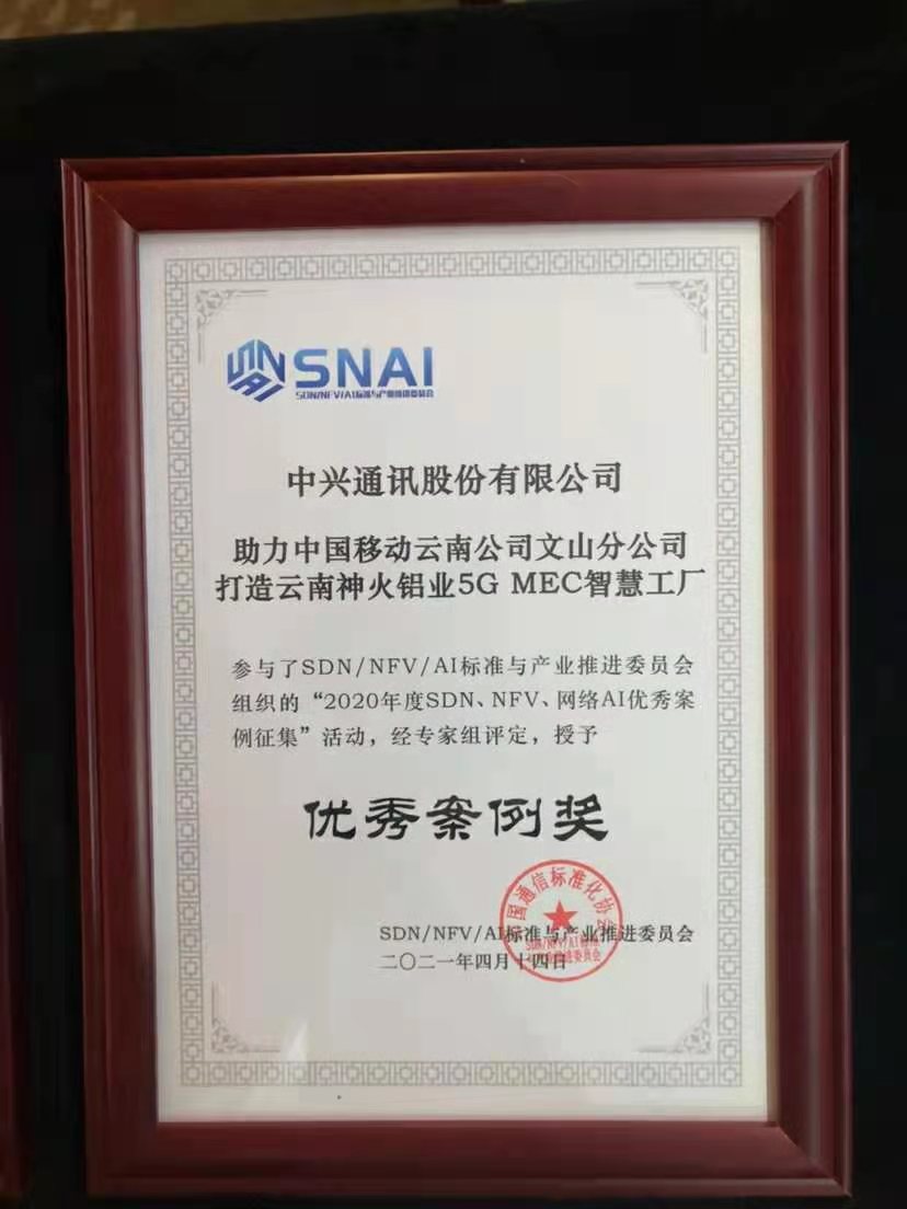中興通訊榮獲2020年度SDN、NFV、網絡AI優秀案例獎，引領技術創新